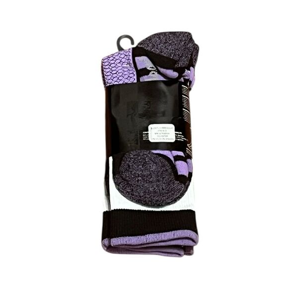 Harley-Davidson Black and Light Purple All Weather Socks, 2 Pairs, Size M - Picture 2 of 6